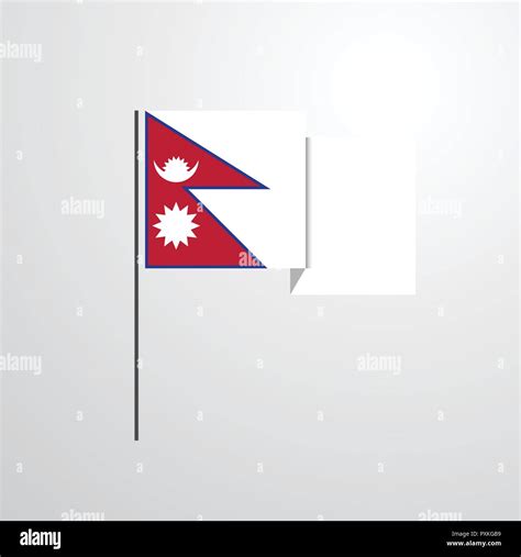 Nepal Waving Flag Design Vector Stock Vector Image Art Alamy