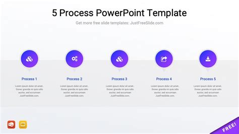 Free Multi Process Powerpoint Template 45678 Just Free Slide