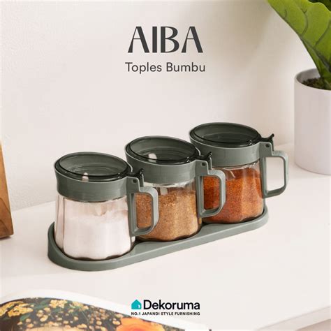 Jual Dekoruma Aiba Toples Bumbu Dapur Set Of Tempat Bumbu Dapur