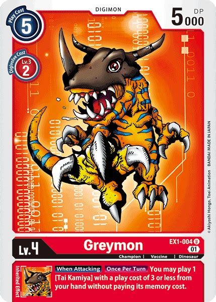 Greymon Classic Collection Digimon Card Game