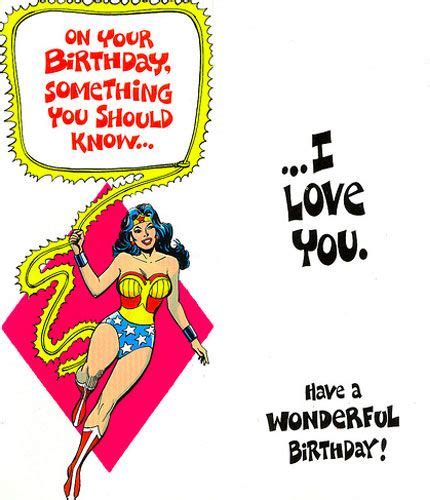 Wonder Woman Old Dc Comics Card Wonder Woman Birthday Wonder Woman