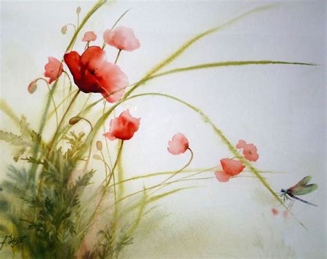 Pin By Sylvie Ouzilleau On Aquarelle In Watercolor Flower Art