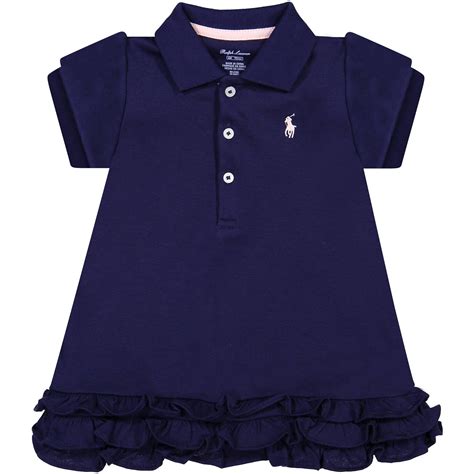 Ralph Lauren Baby Polo Shirt Dress In Dark Blue Bambinifashioncom