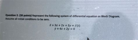 Solved Question 2 20 Points Represent The Following