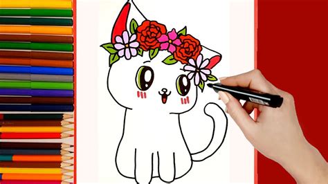 How to draw a Kawaii Cat Fasil Step by Step how to draw kawaii cats