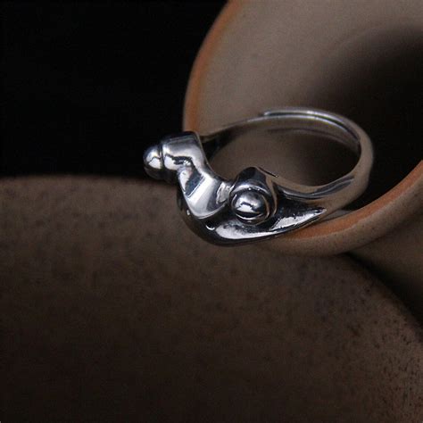 Lindo anillo de rana con funciones fina sólida s925 plata de Etsy