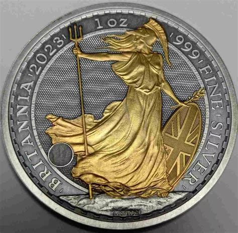 Britannia Uncja Srebra Antique Gold Sklep Szlachetne Inwestycje