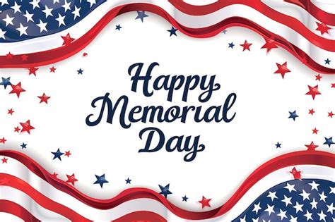 Memorial Day Usa Banner Greeting Card Remember And Honor Text Vector