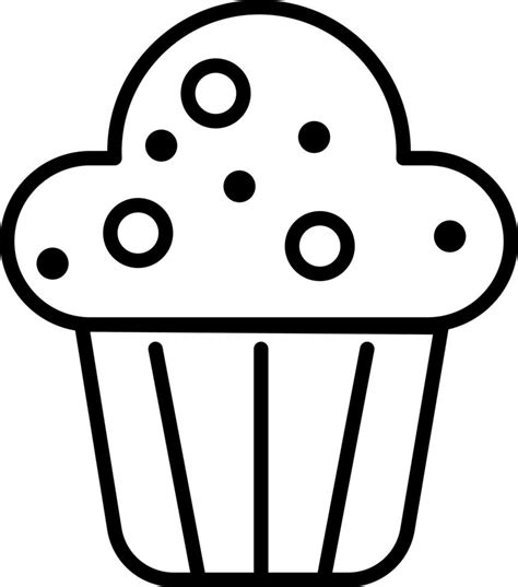 Muffin Outline Icon Food Vector 5723498 Vector Art At Vecteezy