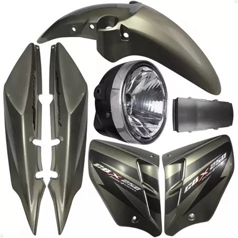 Kit Carenagem Com Farol Cbx 250 Twister 2006 A 2008 Adesivo Frete Grátis