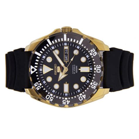 Seiko 5 Sports SRP608 SRP608K1 Gold Black Divers Chronospride