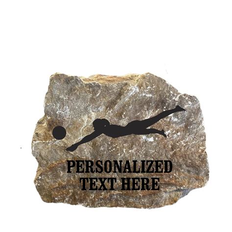 Personalized Volleyball Engraved Stone Saint Stone Company