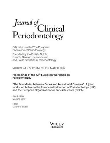 FOCUS: Journal of Clinical Periodontology publishes Perio Workshop 2016 consensus findings on ...