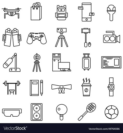 Set of youth icons for web design Royalty Free Vector Image