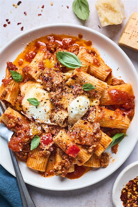 Easy Spicy Italian Sausage And Peppers Pasta Bake Olive Mango