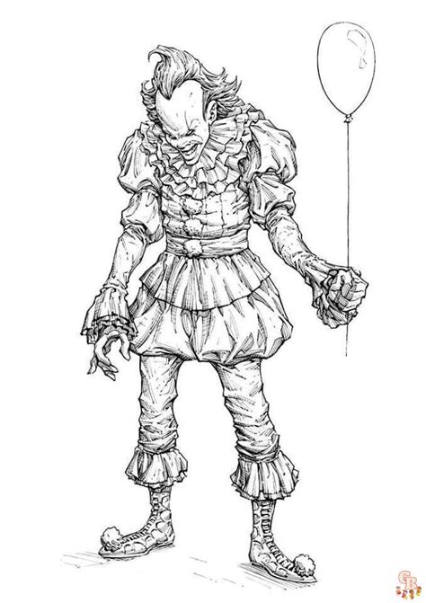 Get Spooky With Free Pennywise Coloring Pages From GBcoloring