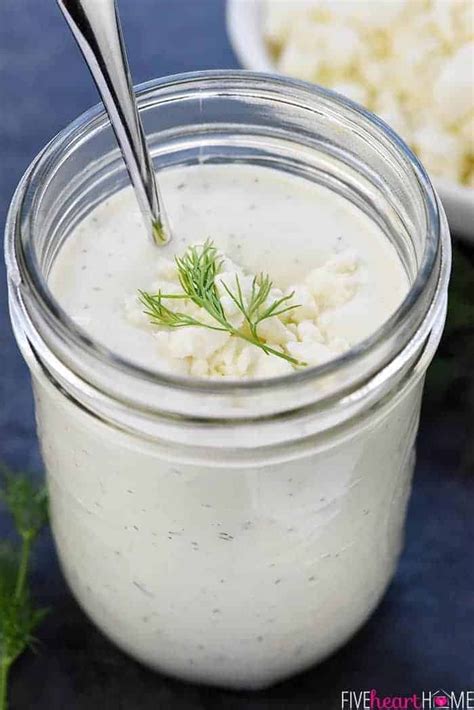 Creamy Feta Dressing Features Greek Yogurt Crumbled Feta Cheese And