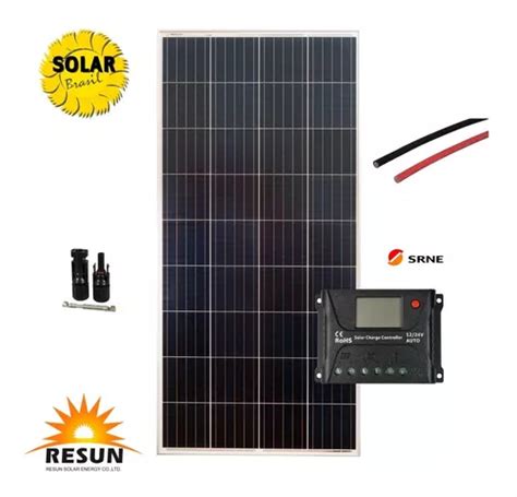 Kit Painel Placa Controlador Solar Fotovoltaica 160w Watts Frete grátis