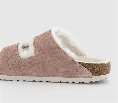 Birkenstock Arizona Shearling Sandals Pink Clay Women’s Sandals