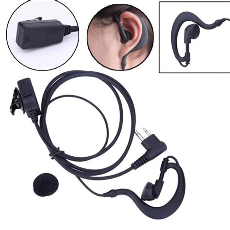 2 Pin Earpiece Headset PTT Mic For Motorola CB Radio CP88 CP040 CP100