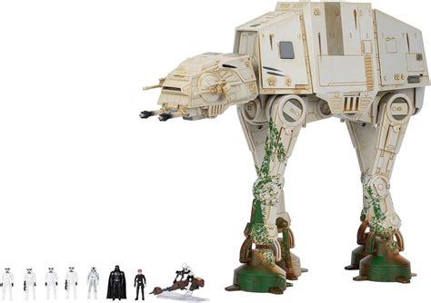 Star Wars Young Jedi Adventure AT-AT Walker Toy, Micro Galaxy Squadron ...