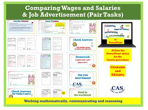 Financial Maths Comparing Wages And Salaries Job Advertisement