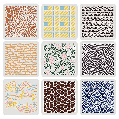 Wholesale Fingerinspire Pcs Floral Texture Stencil X Cm Reusable