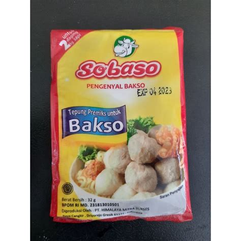 Jual Tepung Pengenyal Bakso Sobaso 32 Gram Shopee Indonesia