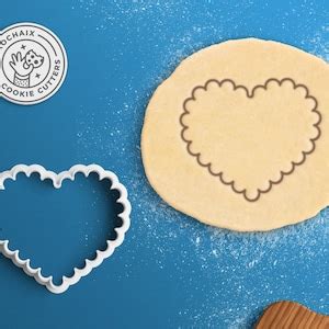 Scalloped Heart Cookie Cutter Scalloped Cookie Cutter Etsy