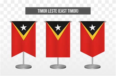 Premium Vector Realistic Vertical D Vector Illustration Desk Flags