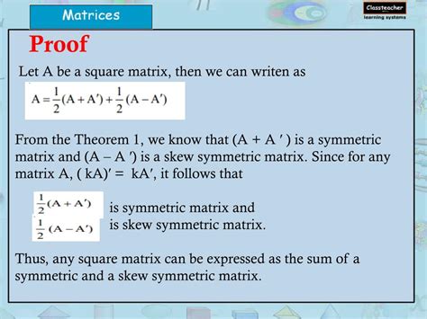 PPT - Symmetric and Skew Symmetric Matrices PowerPoint Presentation ...