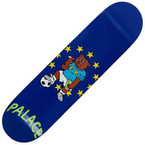 Palace Skateboards Bulldog Blue Skateboard Deck 775 Skateboards