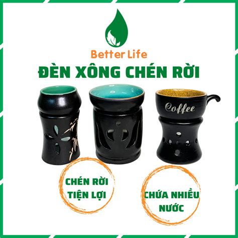 Đèn Xông Tinh Dầu đốt Bằng Nến Chén Rời To Gốm Sứ Bát Tràng Better