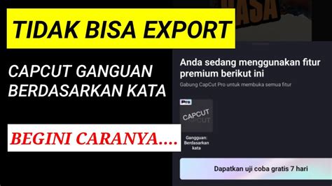 Capcut Tidak Bisa Export Ganguan Berdasarkan Kata Begini Cara