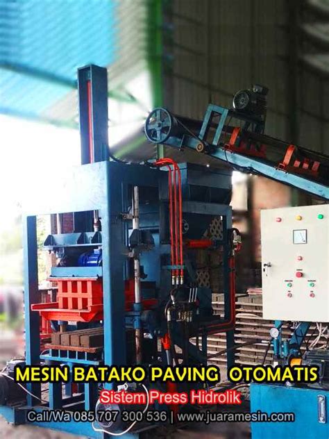 Mesin Cetak Paving Otomatis Sistem Hidrolik Mutu K400