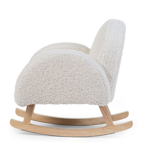 Fauteuil Bascule Enfant Bouclette Teddy Blanc