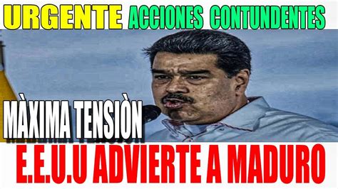 EE UU ADVIERTE A MADURO YouTube