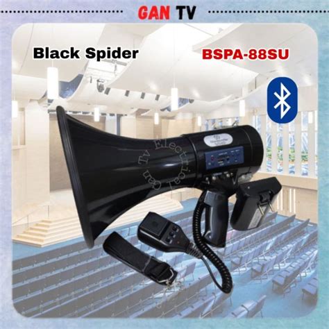 Black Spider Bspa Su Power Megaphone Loud Hailer With Bluetooth