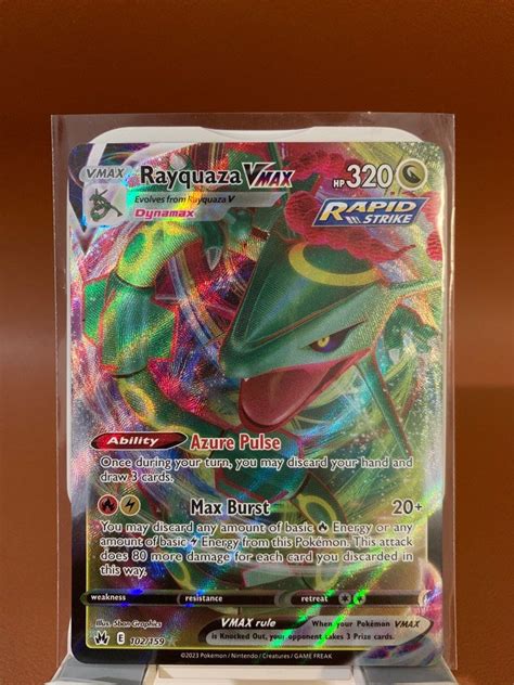 Crown Zenith Rayquaza VMax Ultra Rare Hobbies Toys Toys Games