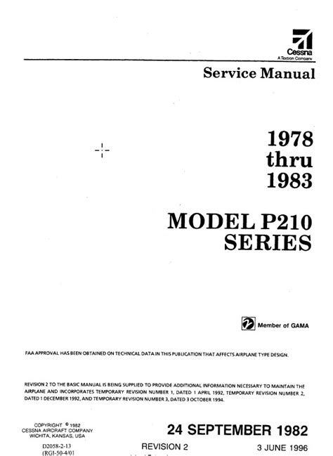 Cessna Model P Series Service Manual Thru Helicopter Manuals