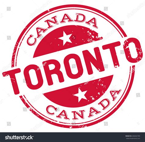 Toronto Stamp Stock Vector 206602789 - Shutterstock