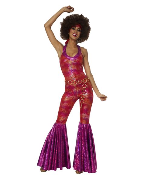 S Dancing Dream Diva Costume Retro Hot Fuschia Disco