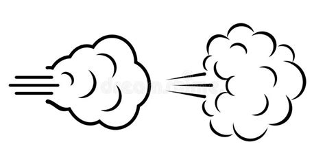 Puff Of Wind Gust Cloud Icon Stock Vector Illustration Of Cold