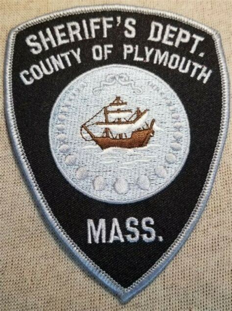 Ma Plymouth County Massachusetts Sheriff Patch Ebay