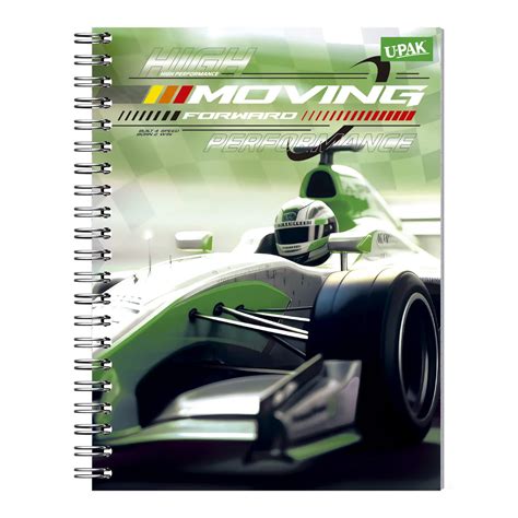 CUADERNO PROFESIONAL 100 HJS AUTOS DE CARRERA RAYA UPAK Atado De 4 Pzas