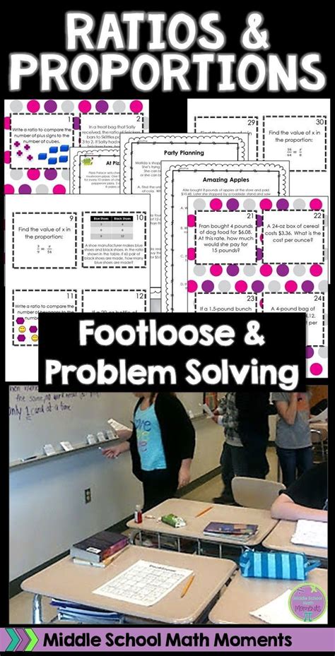 Ratios And Proportions Task Cards Footloose Activity And Problem