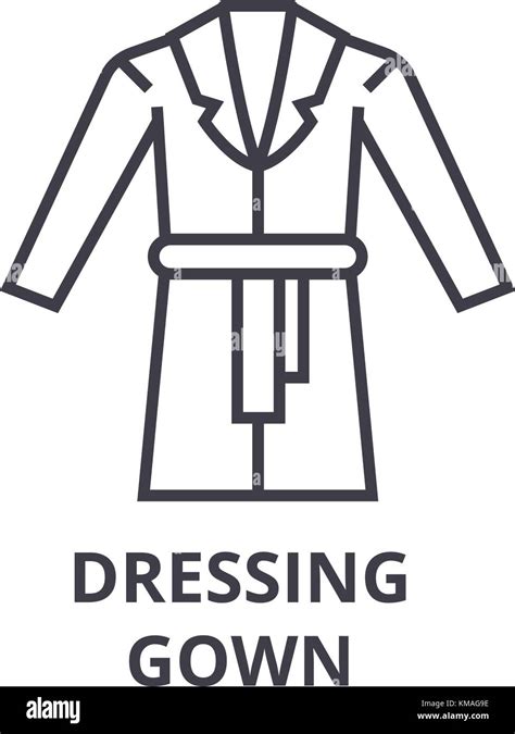 Dressing Gown Line Icon Outline Sign Linear Symbol Vector Flat