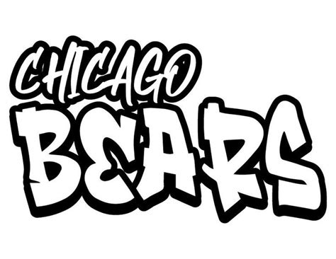 The Chicago Bars Logo In Black And White With Graffiti Writing On It