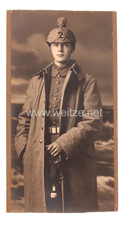 Preu En Weltkrieg Kleines Kabinettfoto Eines Soldaten Im