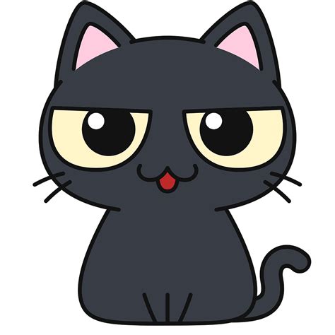 黒猫話す 無料イラストかわいいフリー素材集 ねこ画伯コハクちゃん